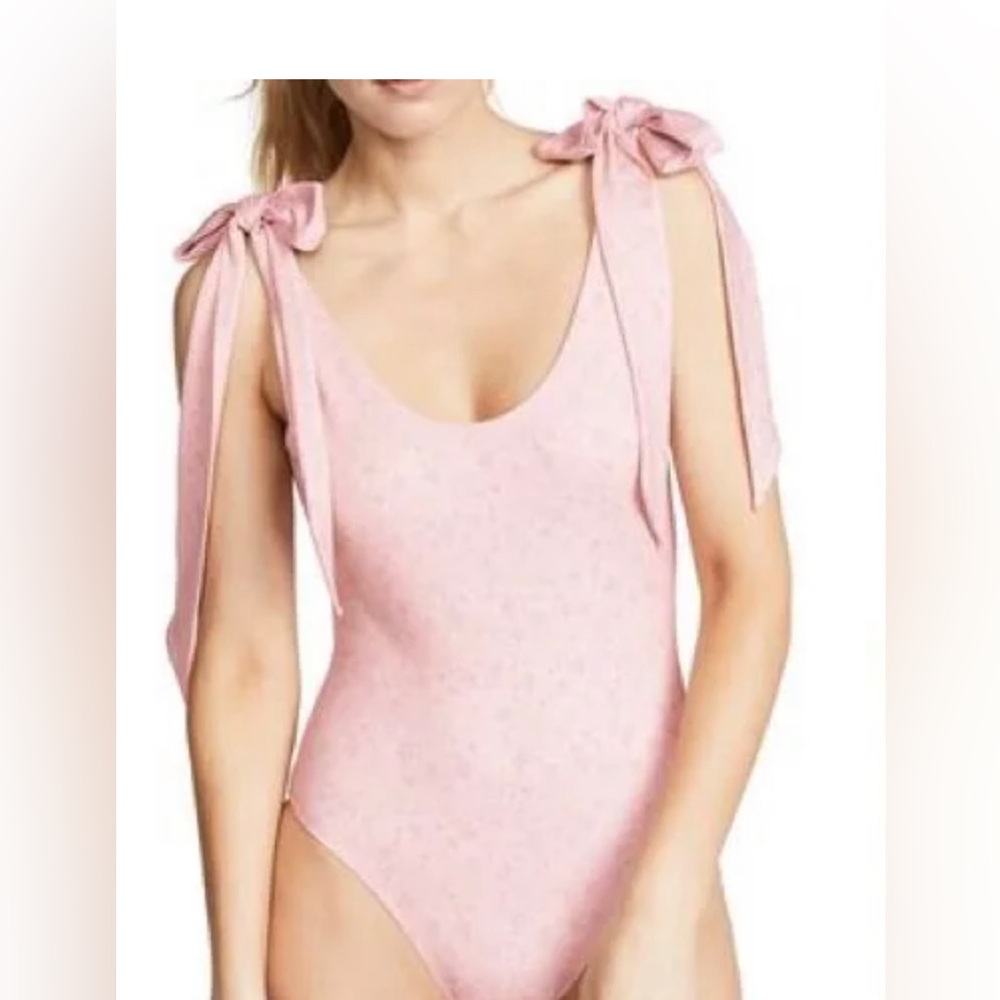 Love Shack fancy Floral One-Piece Swimsuit
Tie up 
Never worn
